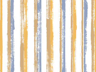 Ink brush stroke parallel lines vector seamless pattern. Distressed decorative wallpaper design. 