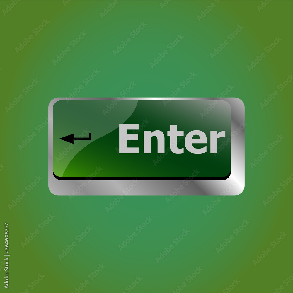 Poster message on keyboard enter key, for online support concepts