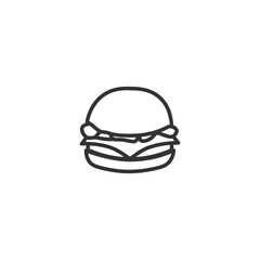 hamburger isolated line icon for web and mobile