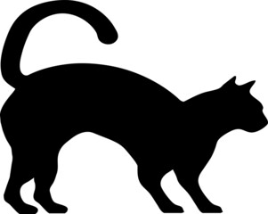 Black Cat Silhouette Vector