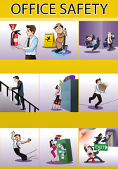 occupational awareness events poster of office safety