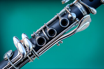 Obraz premium Closeup Clarinet Classical Instrument
