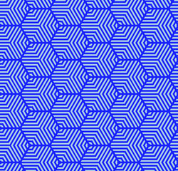 Multi hexagonal line seamless repeat pattern background