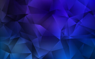 Obraz premium Dark BLUE vector triangle mosaic template. Colorful abstract illustration with triangles. Template for cell phone's backgrounds.