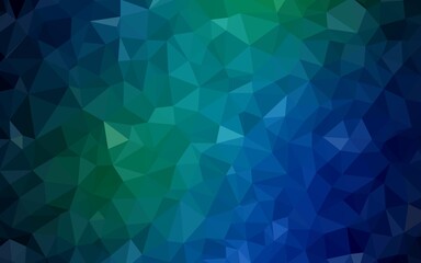 Light Blue, Green vector polygon abstract background. Creative illustration in halftone style with triangles. Brand new style for your business design.
