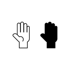 palm hand icon logo eps 10