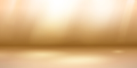 Empty studio background with soft lighting in light brown colors