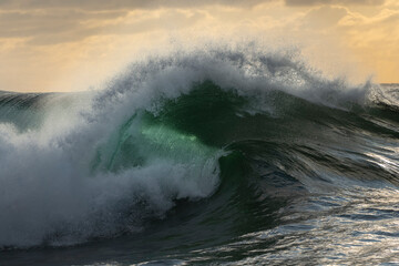 Huge waves at sunrise, Sydney Australia