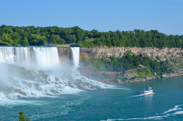 A beautiful view of Niagara Falls in Canada.