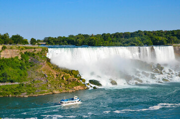A beautiful view of Niagara Falls in Canada.