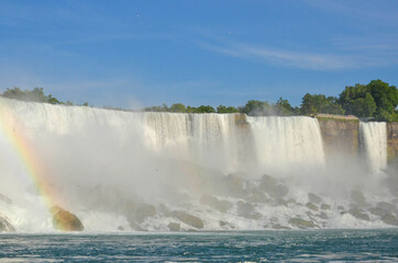 A beautiful view of Niagara Falls in Canada.