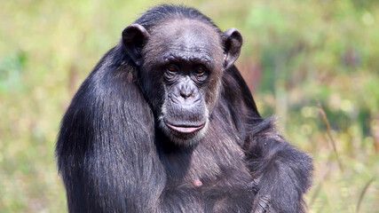 Adult chimpanzee close up