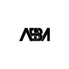 Obraz premium abm letter original monogram logo design