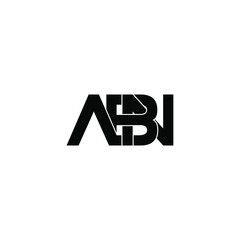 abn letter original monogram logo design
