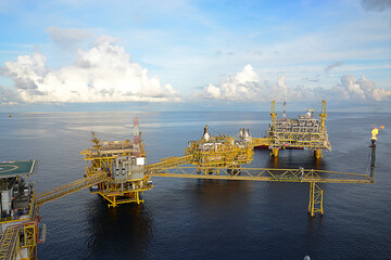 Oil and Gas central process platform, Petroleum industry.
