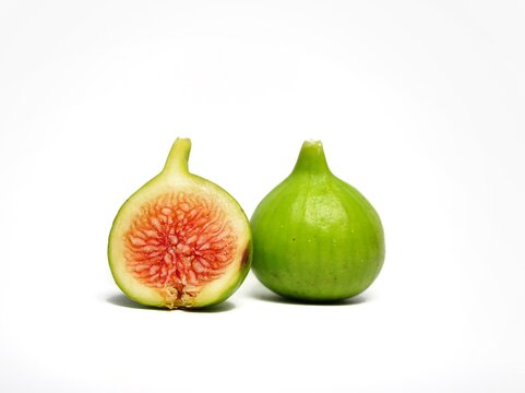 Figs fruit or ficus carica isolated on white background