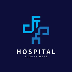 Obraz premium Health logo with initial letter K Y, Y K, K Y logo designs concept. Medical health-care logo designs template.
