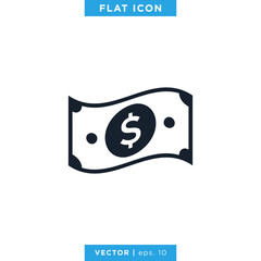 Money Icon Vector Logo Design Template