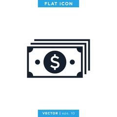 Money Icon Vector Logo Design Template