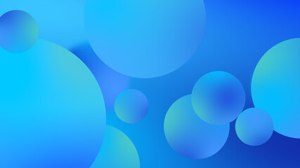 Abstract blue balls geometric gradient color background.For graphic design. 3d render illustration.
