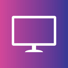 Computer monitor icon for web and mobile