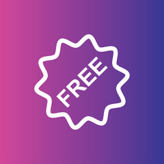 Free tag outline icon illustration isolated vector sign symbol