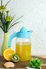 fresh lemonade with lemon and lime