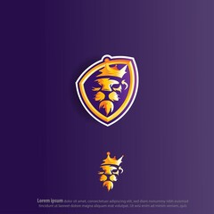 Lion King E Sport Logo Vector