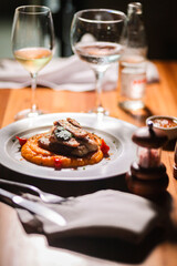 elegant restaurant dish