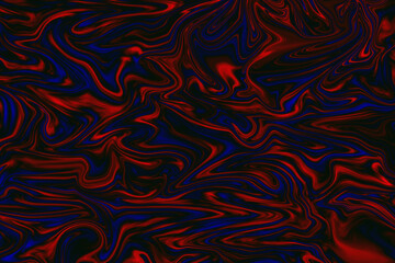 Dark blue and red liquid background, marble texture.