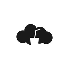 cloud glass vector design illustration