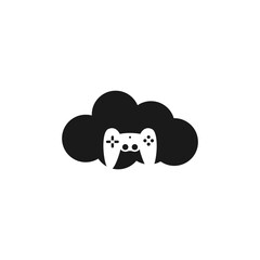 cloud game pad vector design illustration