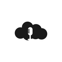 cloud microphone vector design illustration
