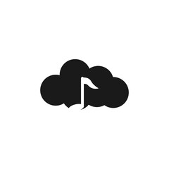 cloud musical scale vector design illustration