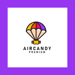 Air Candy logo, Coloful logo, hot air balloon