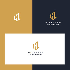 H latter logo, luxury logo, premium latter logo,