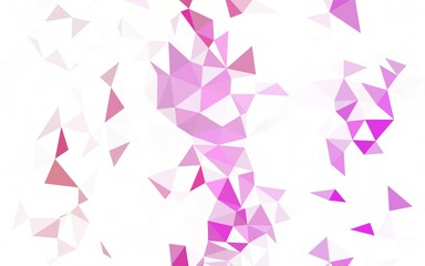 Light Pink vector triangle mosaic background. Colorful abstract illustration with triangles. Polygonal design for your web site.