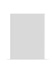 Blank book cover over white background