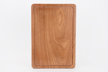 Natural wood cutting caseboard on a white background