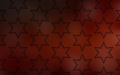 Dark Red vector texture with beautiful stars. Shining colored illustration with stars. Template for sell phone backgrounds.