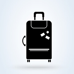 Airport baggage reclaim icon. Airplane luggage sign. Symbol, logo illustration.