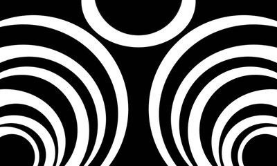 Background with black and white circles and lines
