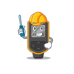 caricature design style of dive computer worked as an automotive