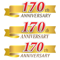 170th anniversary　170周年記念のグラフィックベクター素材
