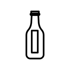 beer bottle drink international day line style