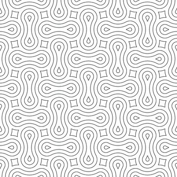 Coloring book, seamless antistress colouring page  for adults. Black and white vector linear illustrations. Geometric background. Abstract pattern. Easy to edit color and lines.