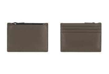 Brown purse, front and back view
