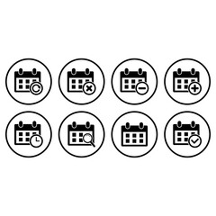 calendar icon vector symbol illustration isolated white background