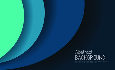 Green turquoise and Blue background vector overlap layer on dark space for background design for website design, design technology.