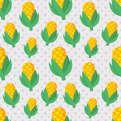corn  seamless pattern vector illustration in flat style